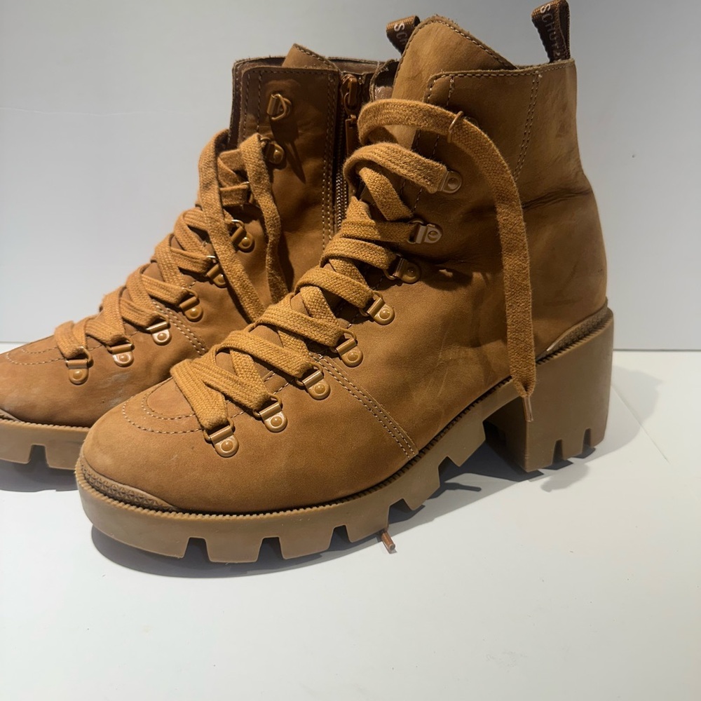 Schutz Chelsea Boots Women’s Size 8.5 Brown Leather/Suede Elegant Modern